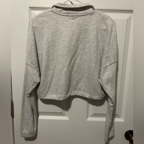 Funnel neck half zip crop top - Picture 2 of 2